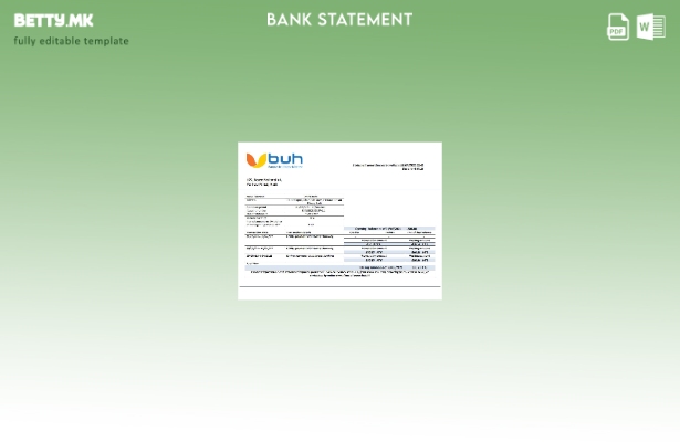 Модерен стил на Хаити BUH шаблон за збор за извод од банка